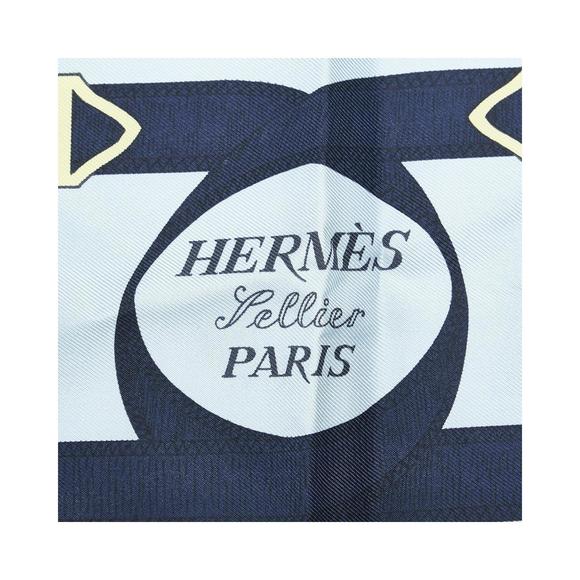 Hermes Women's Silk Scarf Wallet with Equestrian Motif in Black - Picture 3 of 4
